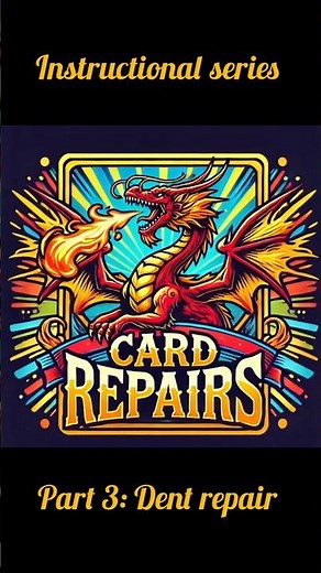 Pokémon Card dent repair.#pokemon #pokemoncards #pokemontcg #cardrepair