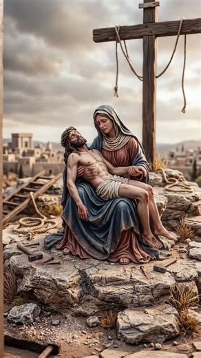 Mary Holds Jesus After the Crucifixion | The Sacred Pietà