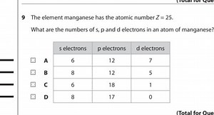 9 The element manganese has the atomic number Z=25.What are th... | Filo