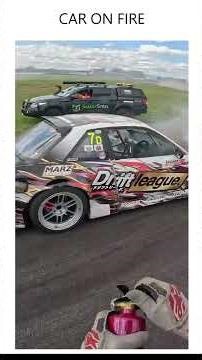 Drift Car on Fire Drifting Through Fire – Pure Adrenaline! do you help like him? #automobile #drift