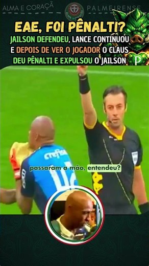 REFEREE CALLED A DELAYED PENALTY AND JAILSON WAS SENT OFF