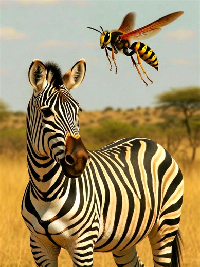 AI Zebra Wasp Hybrid: Mesmerizing Animal Fusion