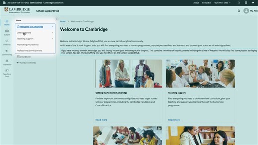 Your School Support Hub has been updated. 🎉 The site now offers a more personalised experience and an improved search function, making it quicker and easier to find content. The School Support Hub is our secure online site for teachers at Cambridge schools, providing access to over 40,000 high-quality teaching and learning resources. Watch this introduction to the new and improved site and find out more on our website: https://cambrid.ge/4tkiEo3 | Cambridge International Education
