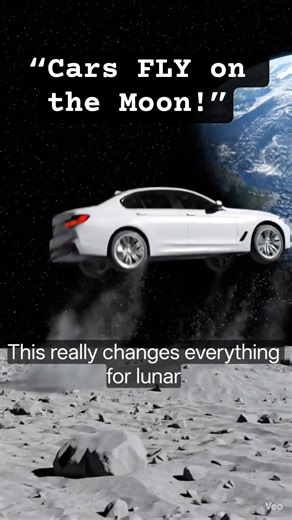 What Happens If You Drive a Car on the Moon? l Driving on the Moon Is INSANE 🌕🚗 #shortsfeed #moon