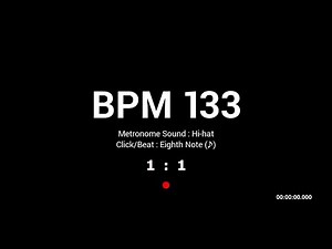 Metronome BPM 133 / Hi-hat / 8th