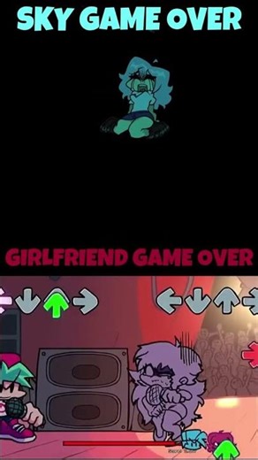 FNF GF VS SKY GAME OVER #fnf #fnfmod #sky #animación