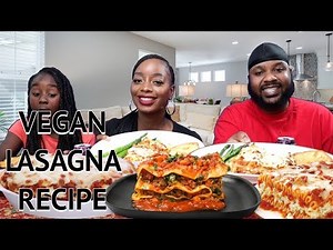 VEGAN LASAGNA RECIPE | MUKBANG | EATING SHOW