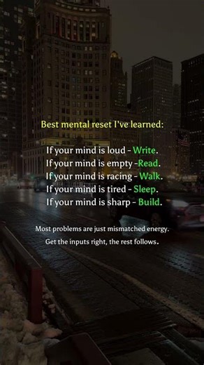 Give your mind what it’s actually craving🎯 #mentalreset #successmindset #growthmindset