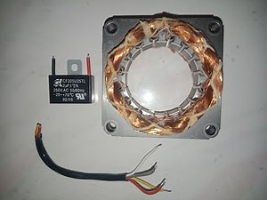 electric fan motor coil connection and wiring 电风扇电机线圈连接和接线