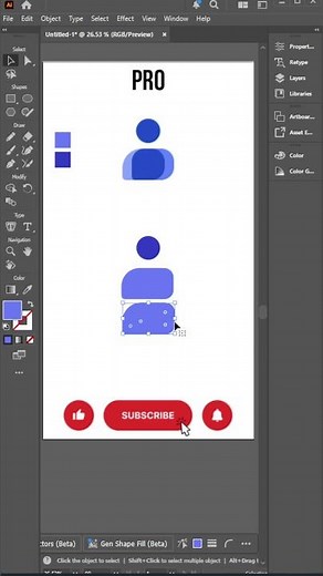 Adobe Illustrator 2025 - Tips to Draw Google Contacts Icon like a PRO #shorts #explore #90s