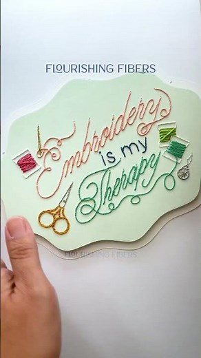 Embroidery is my Therapy✂️ Relax with this fun paper embroidery pattern! Link below 👇🏽