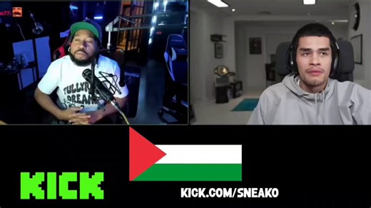 SNEAKO couldn't believe Akademiks cared more about ChudTheBuilder saying the Hard-R than gen*cide in PaIestine 😳🇵🇸