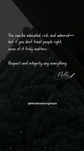 Success Means Nothing Without Integrity 💯🔥 #motivation #lifelessons #inspiration #lifetruth