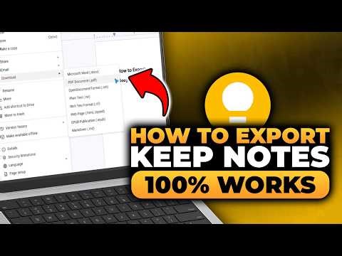 How To Export Google Keep Notes (100% WORKS) | FAST & EASY | NO Yapping, To The Point!