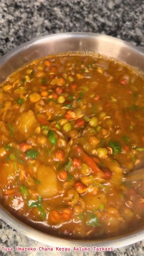 🥔 Healthy Sprouted Chana, Peas & Potato Curry Recipe | Homemade USA 🇺🇸 Healthy, nutritious, and full of homemade goodness! Today I’m sharing a delicious sprouted chickpeas, green peas, and potato curry made right here in the USA. Perfect for a wholesome family meal. ❤️🇺🇸 #ediblequestbydurgadhakal #HomemadeRecipe #HealthyCooking #SproutedChana #TikTokFood