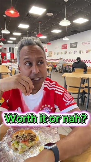 This Five Guys Burger Costs $12.WORTH IT? #fiveguys #foodreview #fastfood