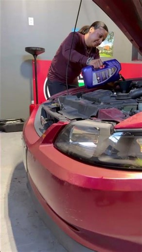 Mrs. Milner helping in the garage #mustang #gt
