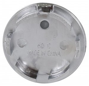 Lionshead Trailer Wheel Center Cap w/ Snap-In Plug - 3.19" Pilot - Stainless Steel Lionshead Wheel C