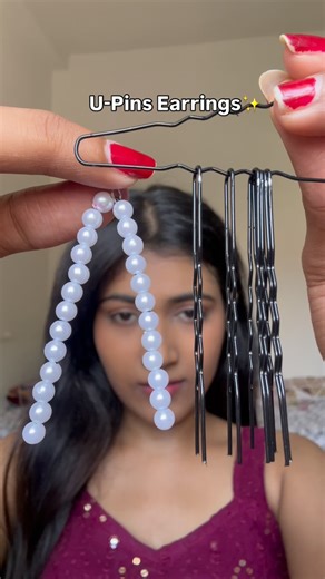 Riya Chauhan on Instagram: "DIY U-Pins Earring✨ . . . . Follow For More♥️ . . . . #earrings #earringsofinstagram #diyearrings #upinearring #earring #pearlearring #earringhacks #fashion #fashionhacks #diy #diyjewelry #diyjewelrymaking #handmade #handcrafted #handmadejewelry #handmadeearrings #craft #earringaddict #beauty #explore #explorepage #viralreels #trending #reels #foryou #foryoupage #instagramreels #trendingreels #girlfashion #creativity"