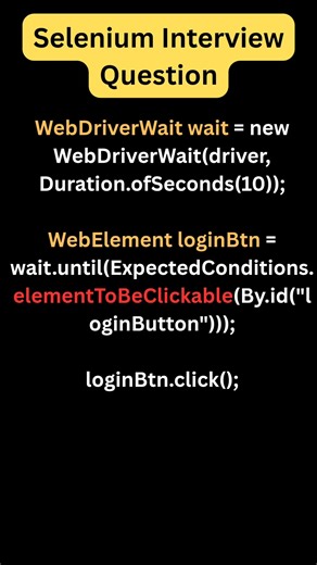 Selenium Java | Scenario based Interview Question #coding #javainterview #selenium