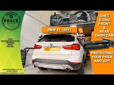 BMW X1 2017 GNET GON2 FRONT & REAR DASH CAMERA INSTALLATION HD 1080p