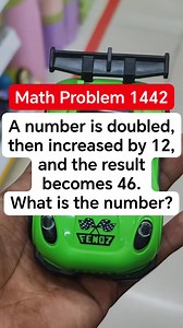 40K views · 76 reactions | A number is doubled, then increased by 12, and the result becomes 46. What is the number #MATHinik #mathematics #fblifestyle #Christmas | Mathinik | Facebook