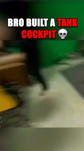 ROCKMIND on Instagram: "Bro Built a Tank Cockpit 💀 This isn’t a gaming setup… it’s a tank cockpit 💀 Bro really went full war mode just to game 😂 #gaming #battlestation #pcsetup #pov #viral"