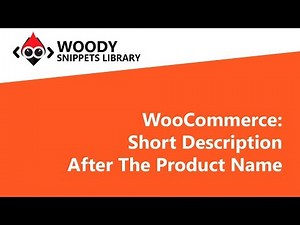 Woocommerce: Short Description After The Product Name