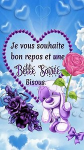 Je vous souhaite bon repos et une belle soirée… bisous 💙🌙 #BonneSoirée #BonRepos #Bisous #DouceSoirée | Bonne Journee & Douce Nuit