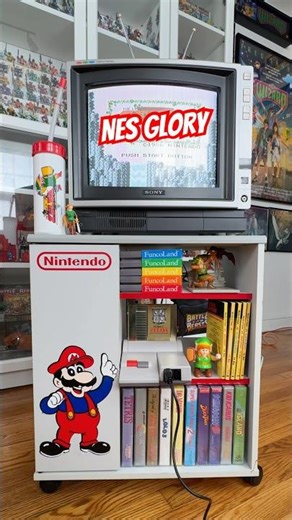 My Vintage NES Setup… Perfection. #zelda #nintendo #retrogameroom #toycollection #toploader #link