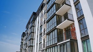 Modern Facade Multi-storied-building New Apartment Building Stock Footage Video (100% Royalty-free) 1075342697 | Shutterstock