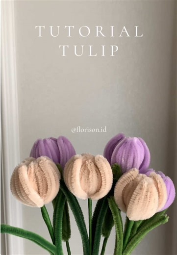 Membalas @nuyyyy @hikikii👾 Simple Tutorial Bunga Tulip 🤗🌷 Hope it helps Ka ✨ #tulip #flower #fuzzywireflowers #fyp #bungakawatbulu #handcrafted