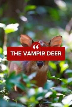 🔴 THE VAMPIRE DEER ‼️😱 #short #shorts #mousedeer #animals #wildlife #fauna #facts