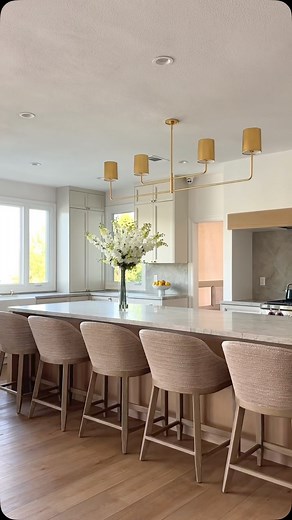 Kitchens of Instagram on Instagram: "Step into this stunning California kitchen, where neutral tones create a timeless elegance and large windows offer breathtaking views. A perfect blend of style and serenity! By @concept_renovations"