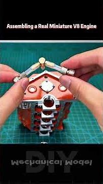 Assembling a Real miniature V8 engine part 1 #V8engine #cison #modelkit #DIY #miniengine