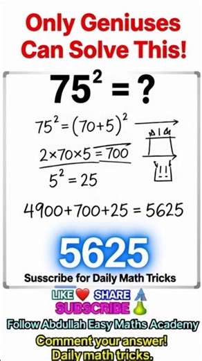 Only Geniuses Can Solve This Math Puzzle in 6 Seconds! 🧠