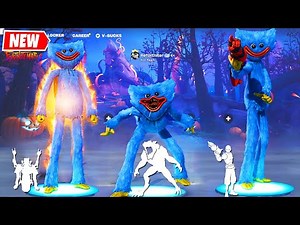 Huggy Wuggy Fortnite BUILT-IN Emotes (Fortnitemares | Poppy Playtime)