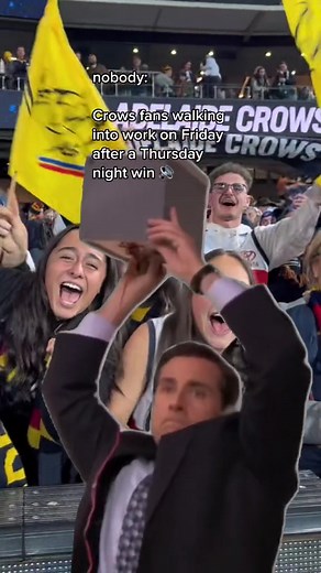 Happy Friday, Crows fans 🥰 #afl #gatherround #adelaidecrows