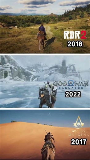 Camel Vs Wolf Vs Horse Ride In RDR2 VS GOW5 Vs AC Origins #shorts #gaming #rdr2