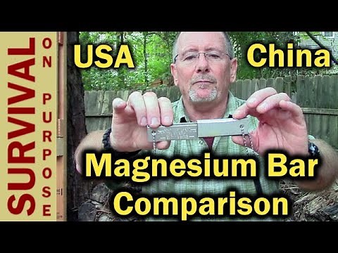 Firestarter Shootout- $12 Doan USA Magnesium Bar vs $3 Harbor Freight Chinese Version
