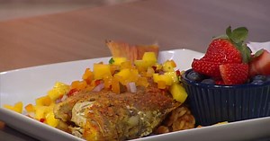 Chef Andre Smith makes pan-fried red snapper with mango salsa