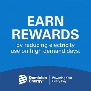 3.8K views | Get rewards for reducing energy use for a few hours during high demand. You’re in control and decide how much to save. | Dominion Energy | Facebook