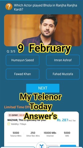 My Telenor today Questions Answers