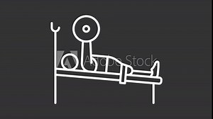 Collection of white thin line icon animations representing paralympic games, HD video with transparent background, seamless loop 4K video.