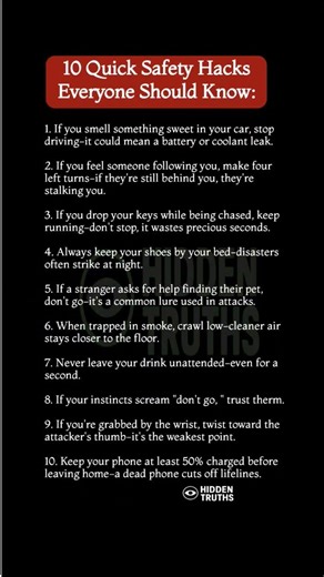 10 Quick Safety Hacks Everyone Should Know 🚨 #SafetyTips #LifeHacks #StaySafe #Awareness