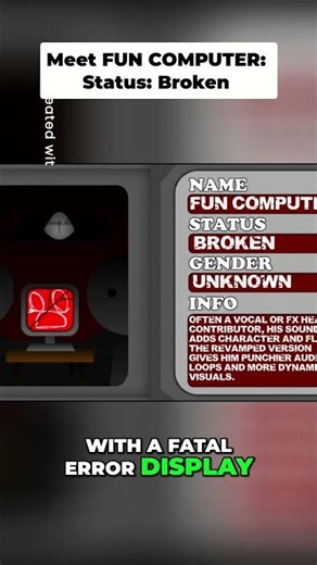 Meet FUN COMPUTER The Red Robot That's Totally Broken! #Shorts #Sprunki #FunComputer #glitch
