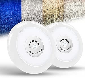 12V 24V RV Led Lights Interior Camper Puck Lights Dimmable,4 Colors 2700K Warm, 4000K Neutral, 6000K Cool White,12 Volt RV Ceiling Dome Panel Lights Surface Mount for Car/RV/Trailer/Camper/Boat(2Pack)