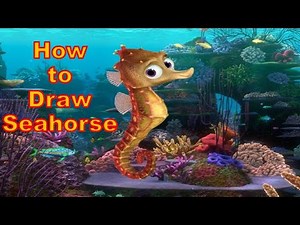 How to Draw Sheldon (Seahorse) from Finding Nemo | FINDING NEMO SERIES | Character 4
