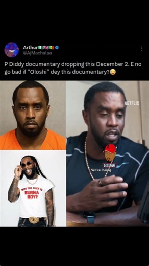 ONBC on Instagram: "P Diddy documentary dropping December2,hmmm 🤔 #pdiddy #netflix #burnaboy"