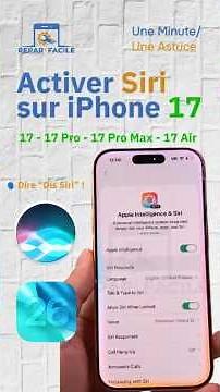 Comment activer Siri ou “Hey Siri” sur iPhone 17 (iOS 26) 🔈